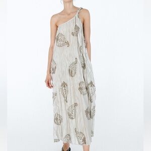 Zara Asymmetrical Wrinkled Effect Dress